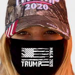 trump face mask and hat combo